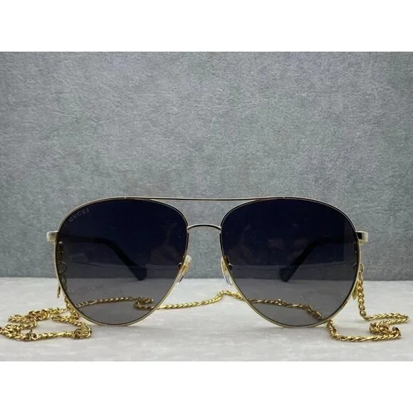 NWT Gucci GG1088S - 001 Aviator Chain Sunglasses - Picture 2 of 14